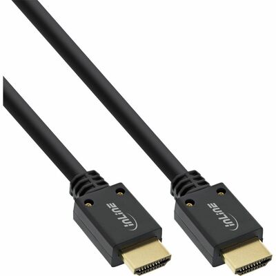 Kábel HDMI M/M 0.5m, Ultra High Speed+Eth, HDMI 2.1, 8K@60Hz, 48G, G pozl. konektor, čierny