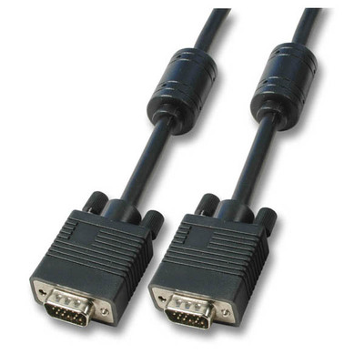 Kábel VGA M/M 25m, prepojovací, tienený, DDC, ferrit, HQ, čierny