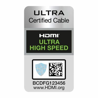 Kábel HDMI M/M 1.5m, Ultra High Speed+Eth, 8K@60Hz, HDMI 2.1, pozl. konektor, čierny, s certifikátom