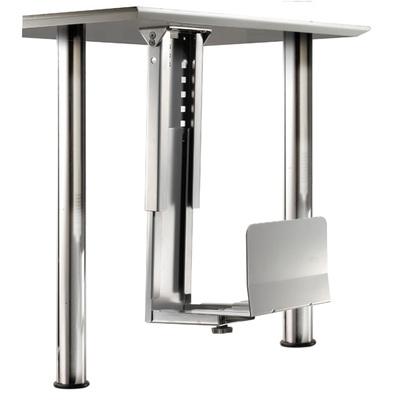 Držiak PC pod dosku stola, max 30kg pre PC široké: 134-234mm, výška 390-540mm, sivý