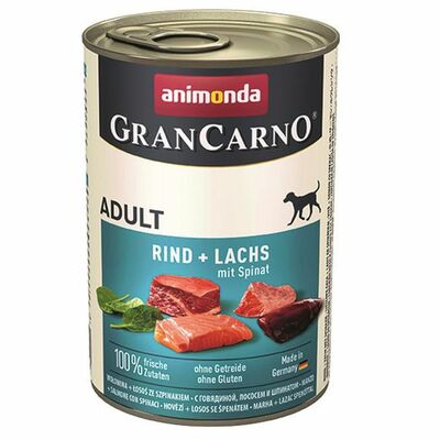 Konzerva Animonda GRANCARNO® dog adult, hovädzie, losos, špenát 800g