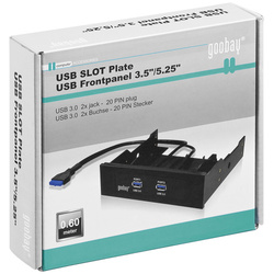 Hub 2x USB3.0, interný do 3.5"/5.25"