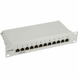 10" Patch panel 12port cat.5e STP, sivý RAL7035