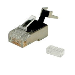 Konektor 8/8 RJ45, cat.6, tienený na drôt 10ks/bal AWG22-26
