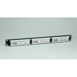 Patch panel 24port UTP cat.5e, čierny
