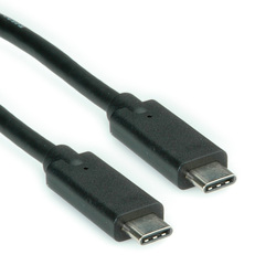 Kábel USB 3.1 Typ C, CM/CM 1m SuperSpeed (Power Delivery 20V5A) gen.2, čierny