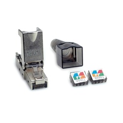 Konektor 8/8 RJ45 cat.6a/7, 10Gbit, na drôt, montáž bez klieští AWG 23-26, TOP PRODUKT