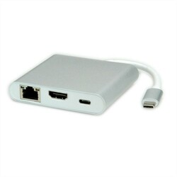 Adaptér USB 3.1 Typ C na HDMI 4K (60Hz), RJ45 (Gigabit Ethernet), USB 3.1 C (Power Delivery), 15cm