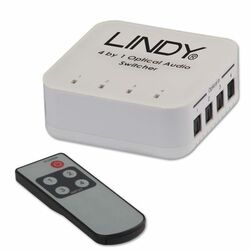 Audio switch Toslink SPDIF digital 4 IN / 1 OUT s diaľ. ovládaním