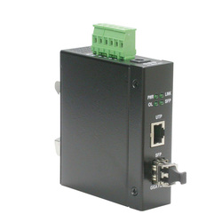 Konvertor Fiber (LC) na RJ45 Gigabit, priemyselný