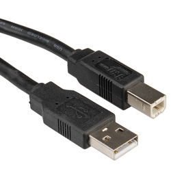 Kábel USB 2.0 A-B M/M 3m, HighSpeed čierny