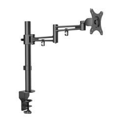 Držiak pre LCD monitor na stôl, výš. nast. do 40cm, max 10kg, 3 kĺby, rameno 40cm, VESA 75/100mm