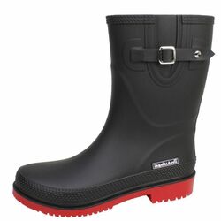 Dámske gumáky čierno+červené