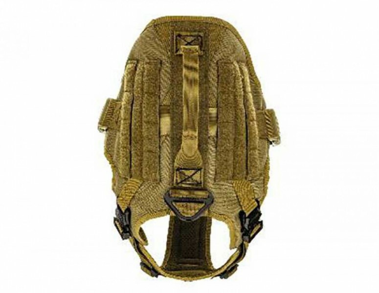 Postroj taktický s rúčkou, veľkosť M, 77-95cm, nylon, khaki
