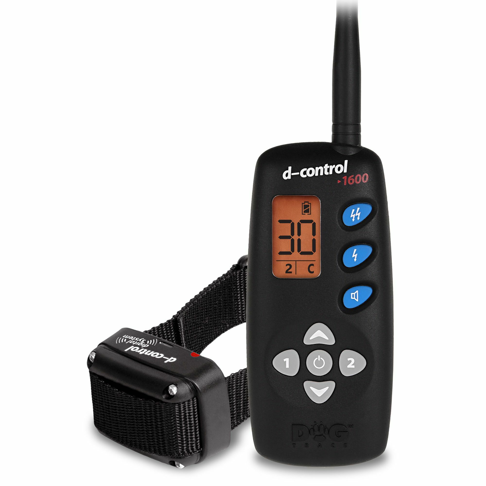 Elektronický obojok 1600, pre stredné a veľké plemená, 2.5cm/max 75cm, čierny