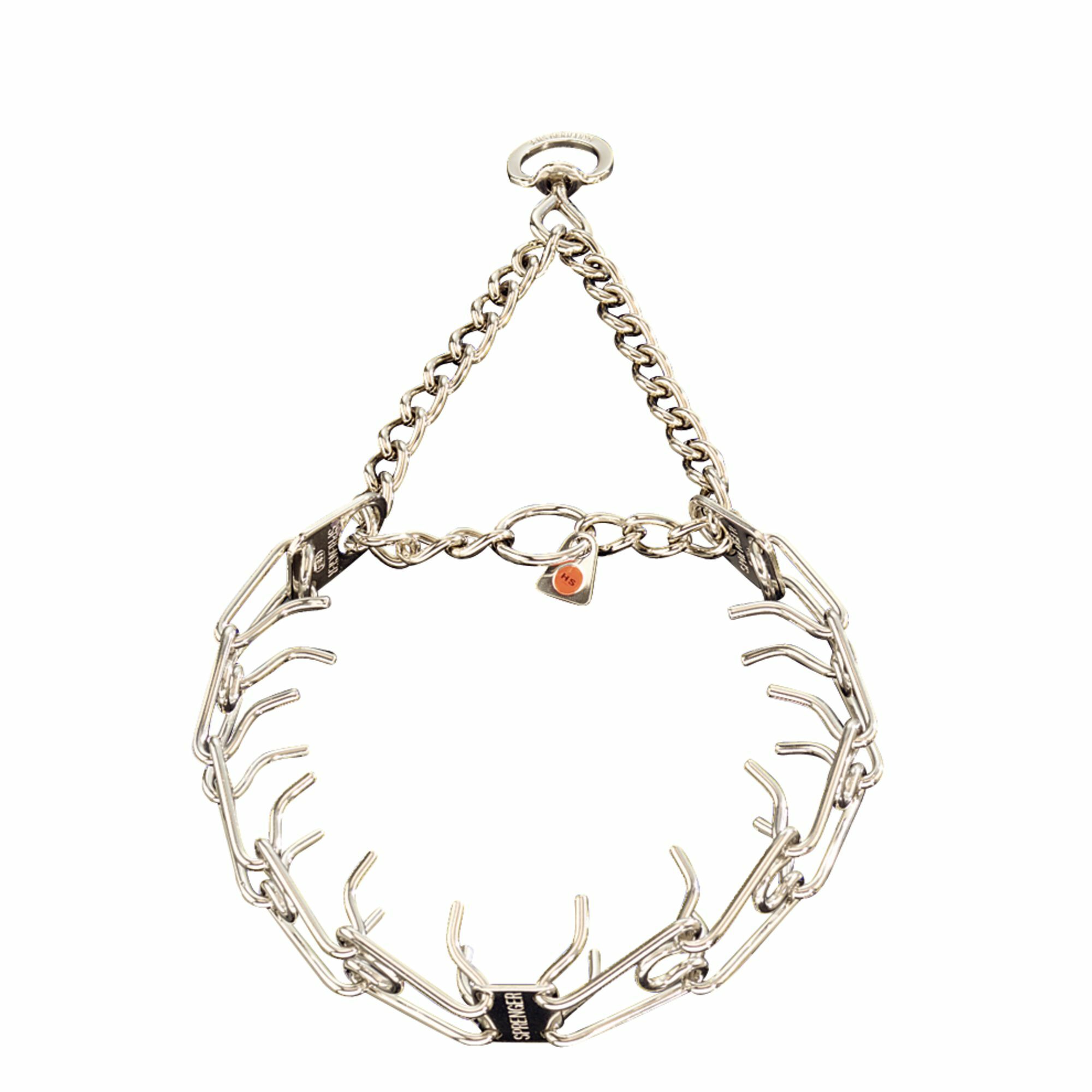 HS Obojok ostnatý ULTRA-PLUS 4mm/63cm, s obratlíkom a retiazkou, nerezová oceľ