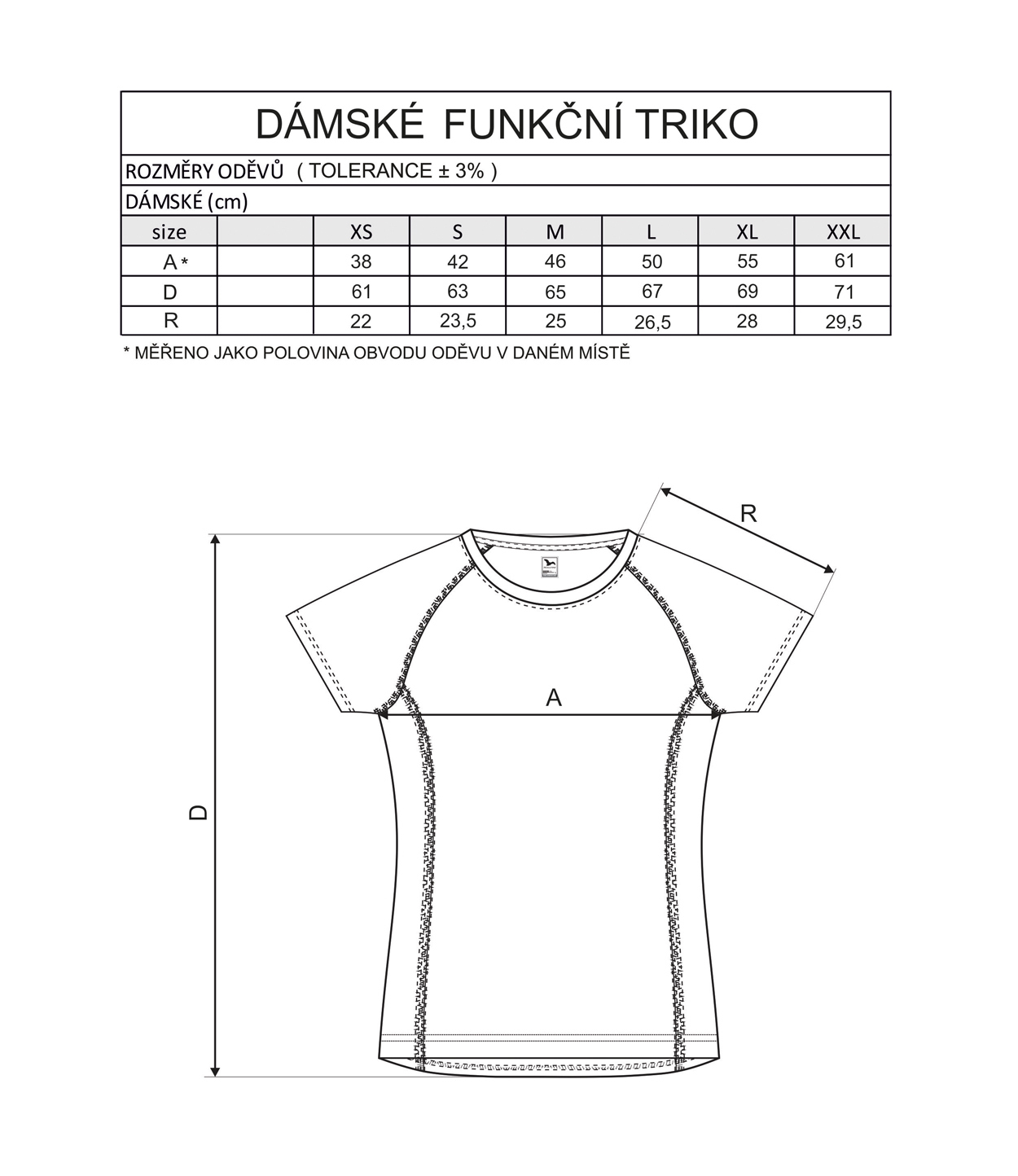 Tričko s krátkym rukávom, dámske, funkčné, ružová, L