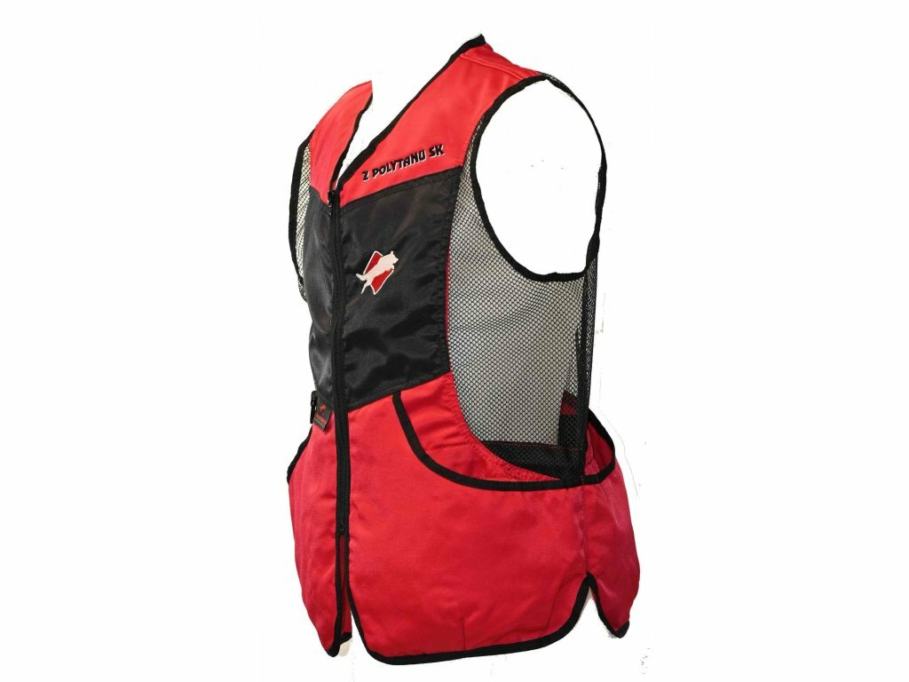 Vesta FASHION bez kapucne, sieťová, ľahká, červená M