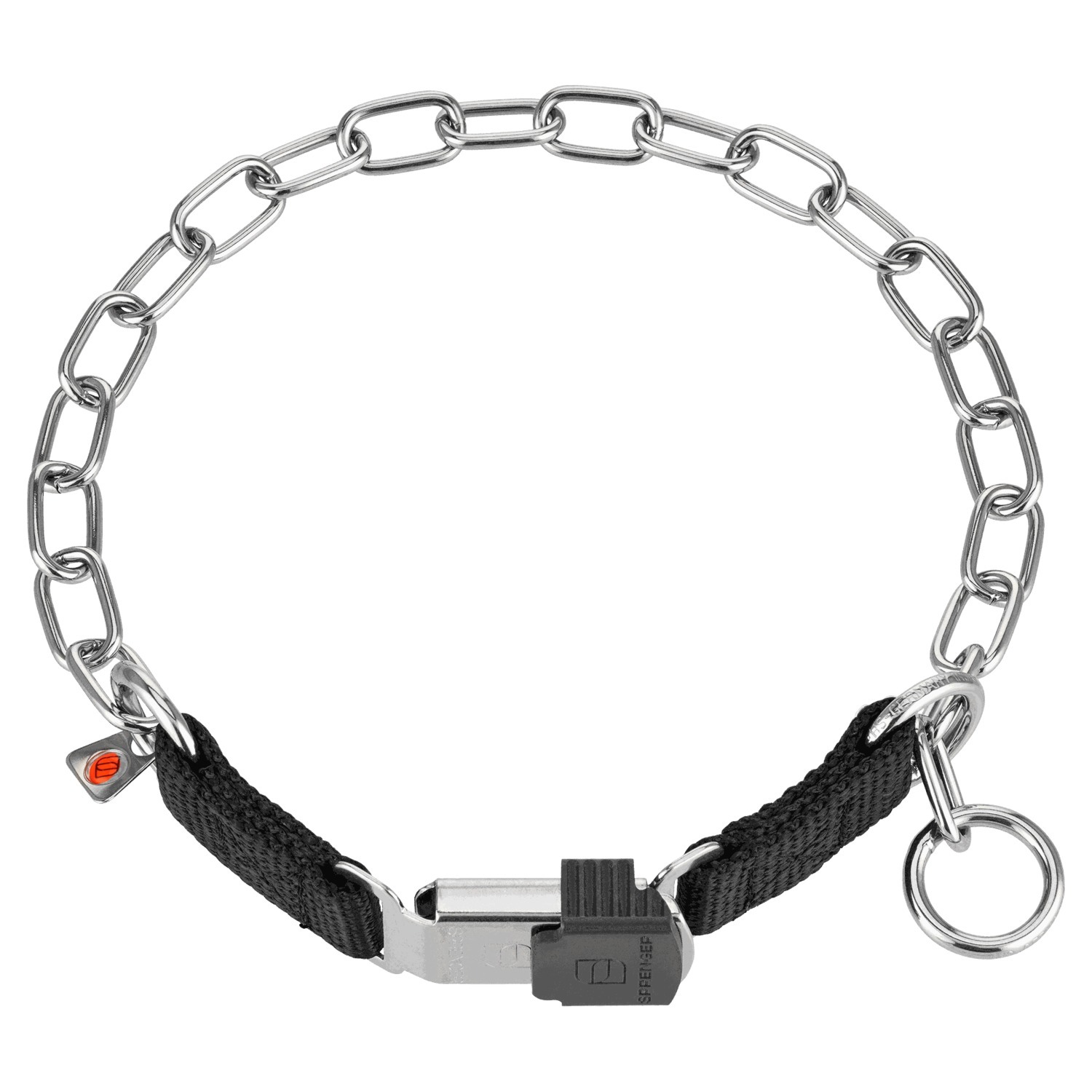 HS Sprenger | Obojok retiazkový, sťahovací, 3mm/46cm, stredné oko, nerezová oceľ, ClicLock