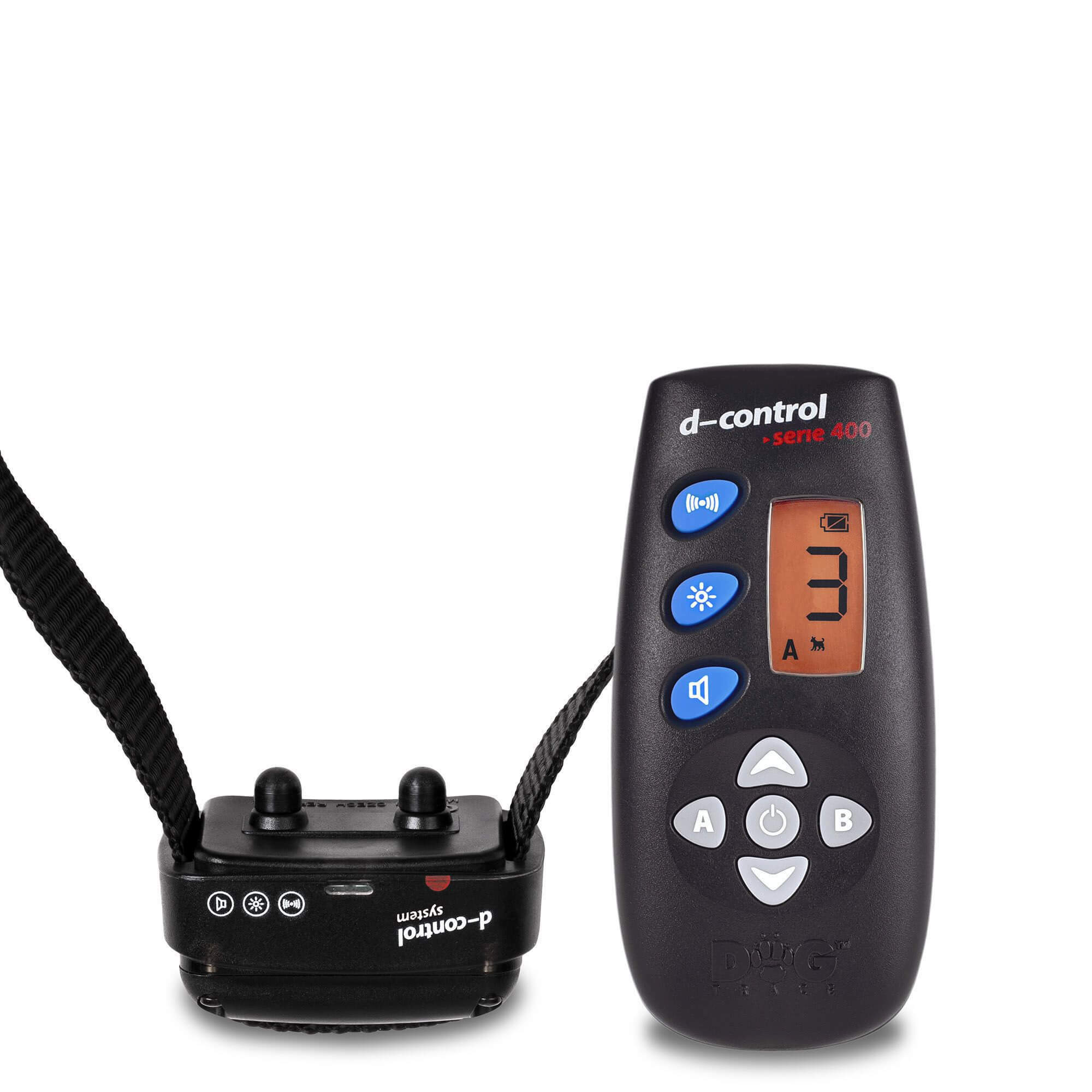Vibračný výcvikový obojok D-control 440, dosah 250m, 2.5cm/max 75cm, čierny