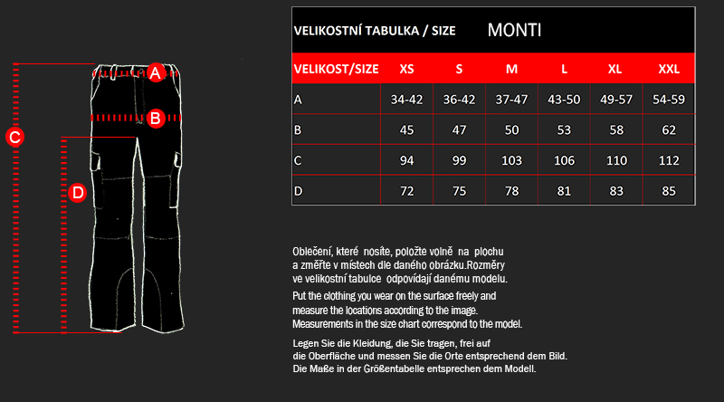 D4M | Nohavice MONTI  čierna+sivá XS