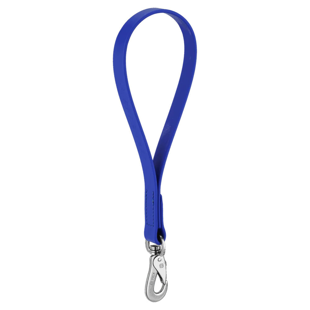 HS Sprenger | Vodítko SHORT BIOTHANE uško, 19mm/30cm, nerezová karabína, modré