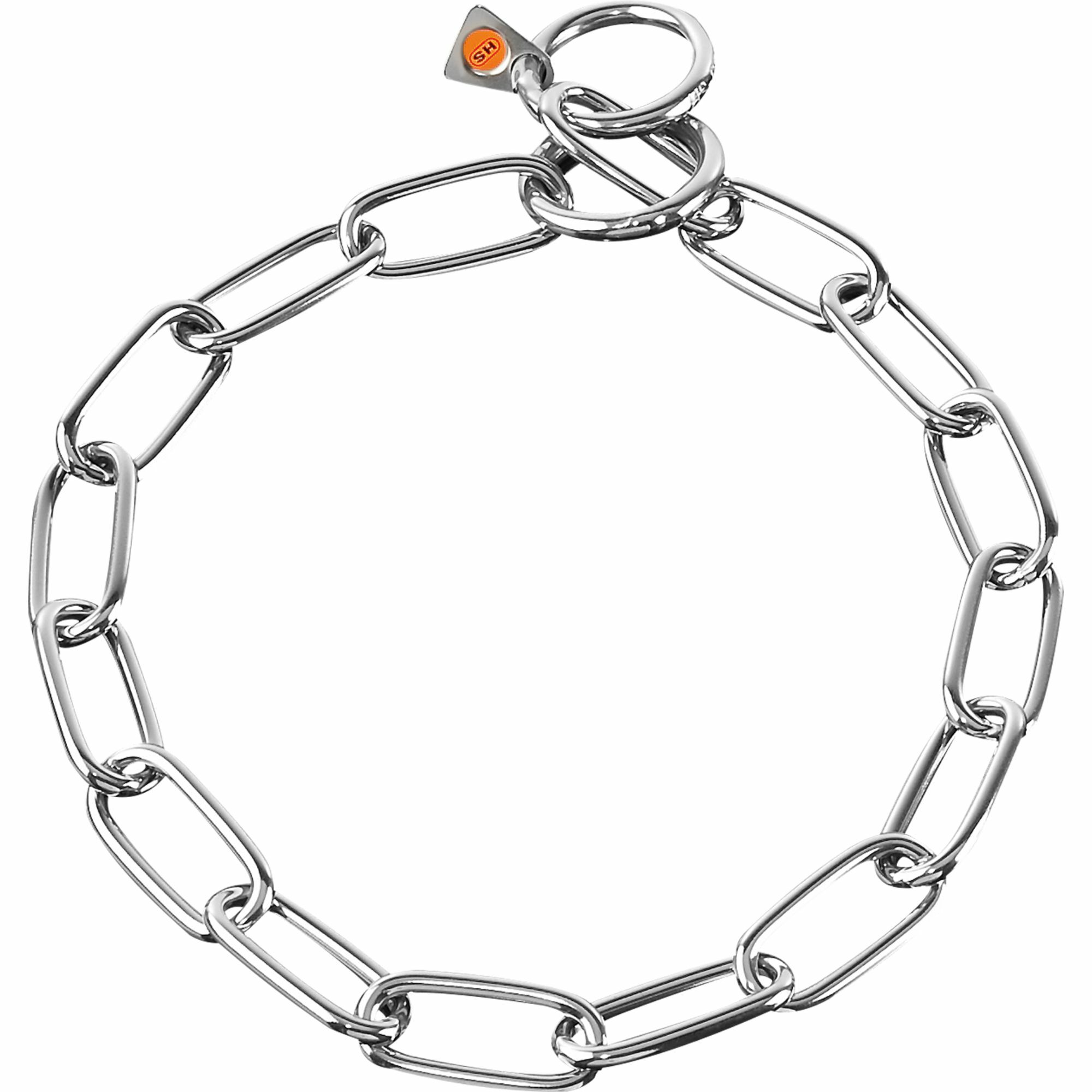 HS Obojok retiazkový, sťahovací, 4mm/69cm, dlhé oko, nerezová oceľ