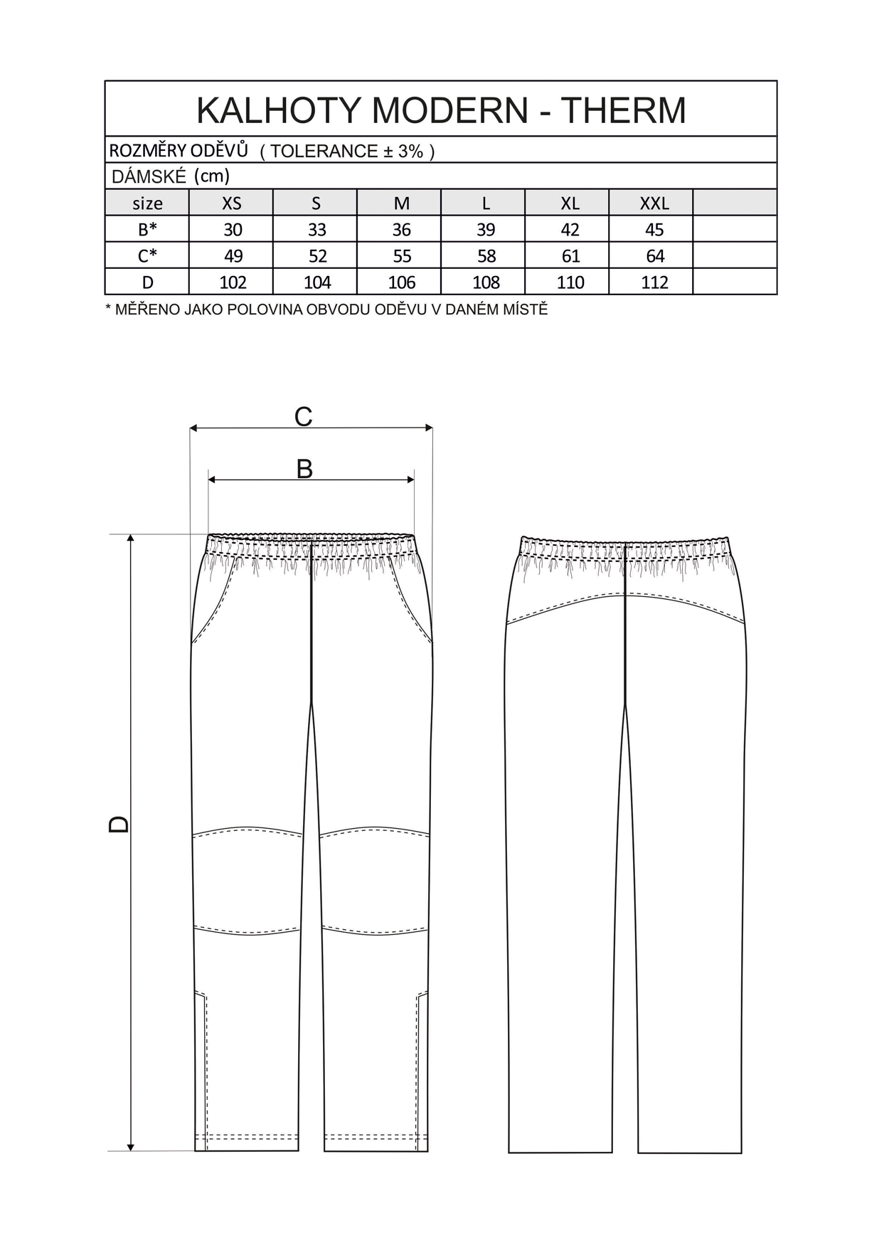 GAPPAY Nohavice MODERN–THERM, dámske, zateplené, sivé, L