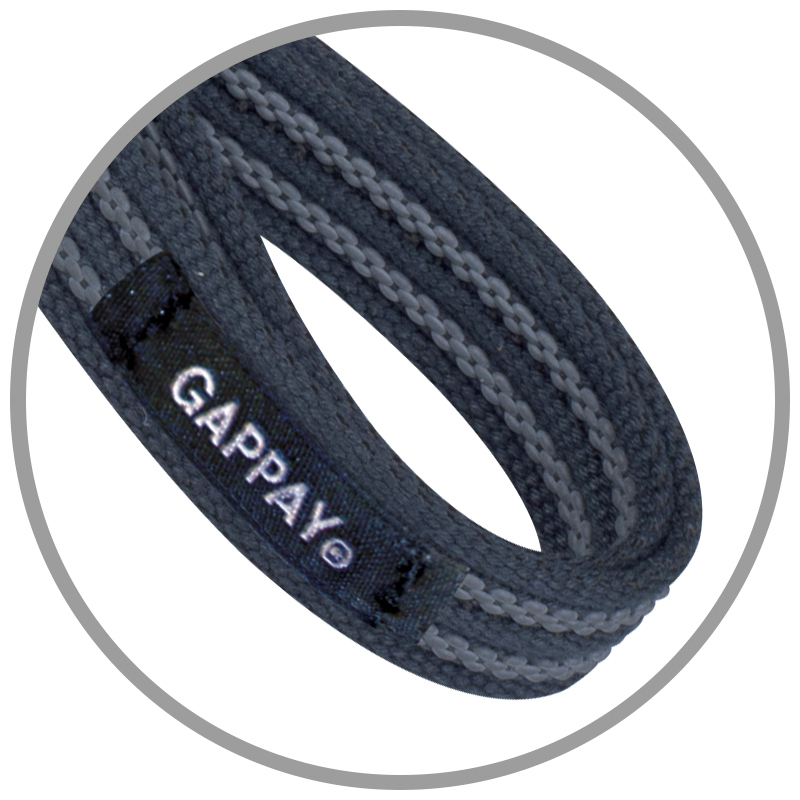 Vodítko pogumované bez uška, 20mm/100cm, čierne