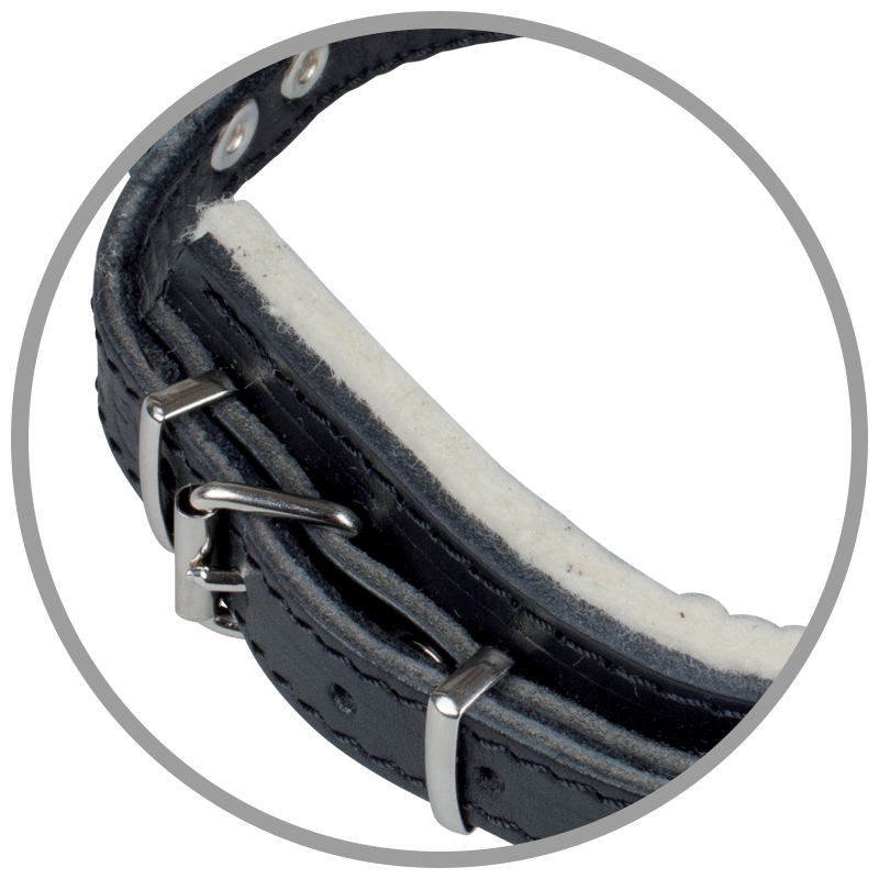 Obojok kožený s úchytom, malý, 40-50cm