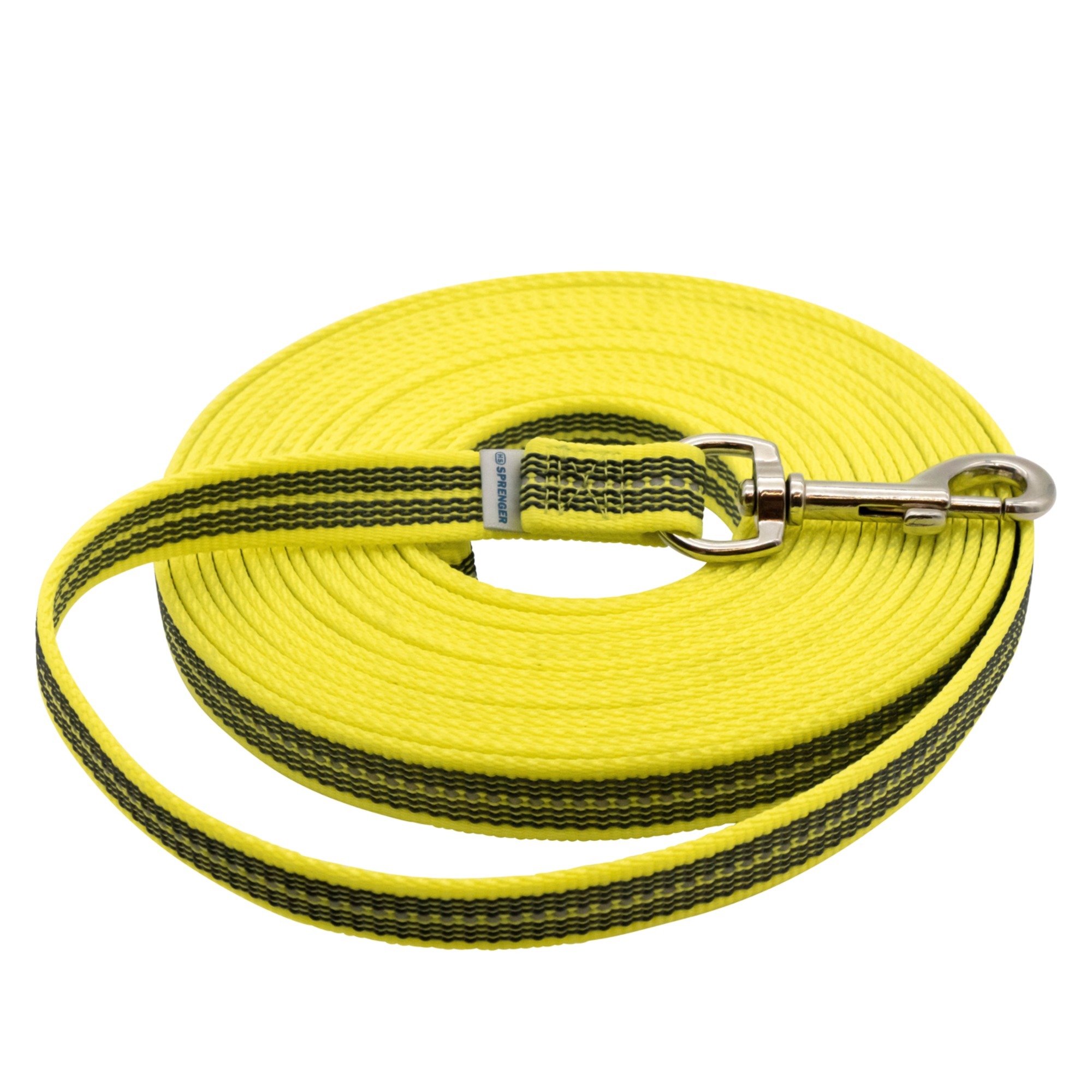 HS Sprenger | Vodítko stopovacie s uškom pogumované, 19mm/5m, nerezová karabína, červené