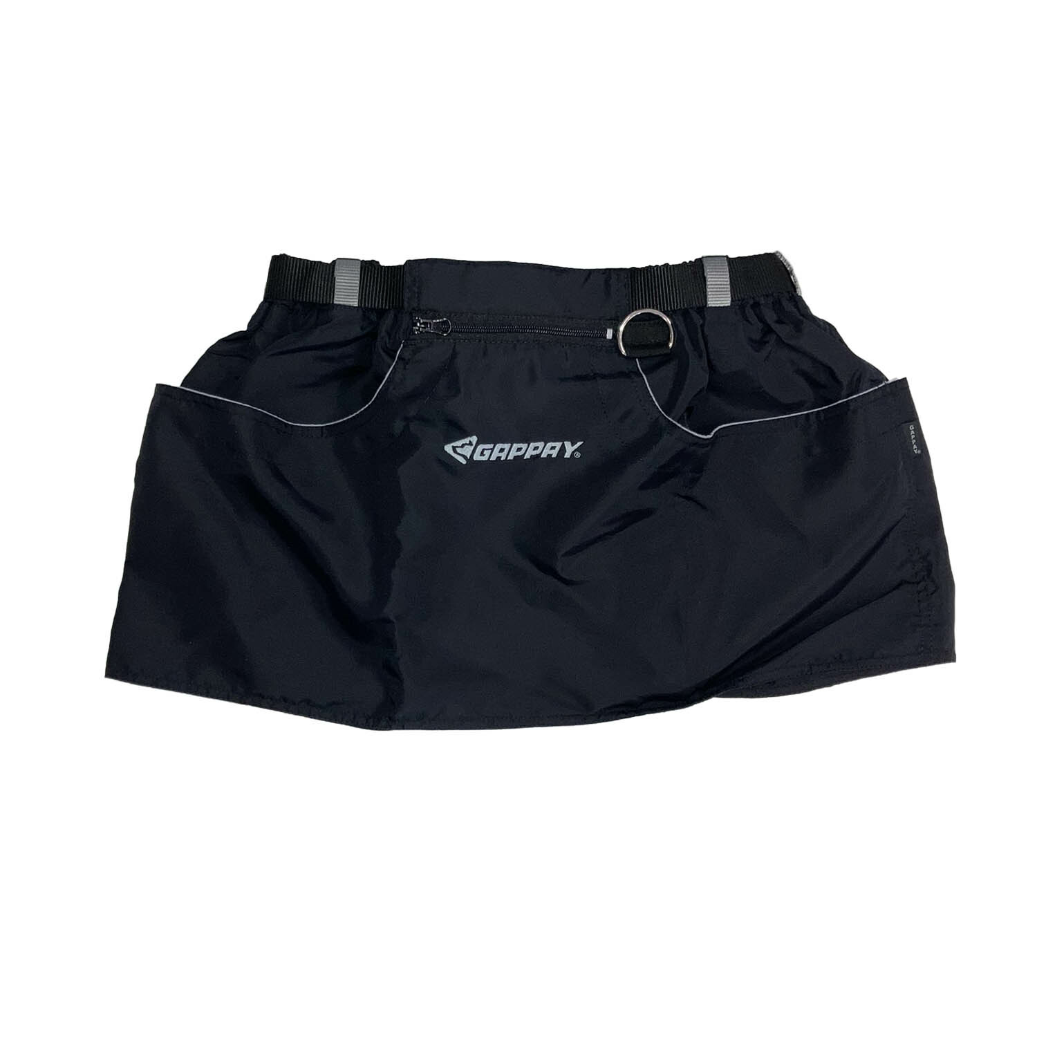 Výcviková sukňa KILT Gappay, s 3 vreckami a opaskom, čierna so sivým olemovaním, XL-XXL 1KS