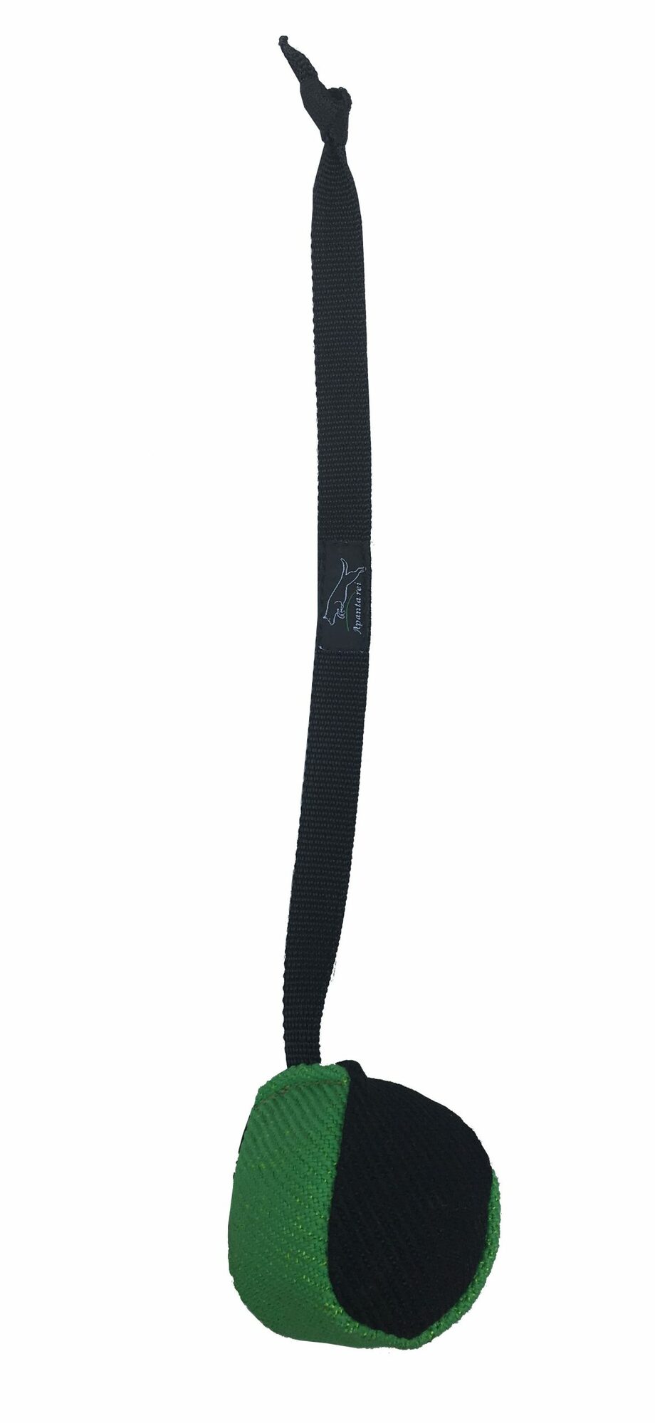 Lopta z ringového materiálu, malá, stredne makká, s popruhom, 11cm, 2-farebná, rôzne farby