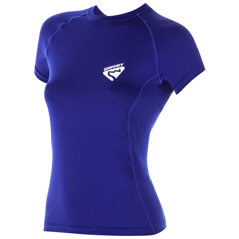 Tričko s krátkym rukávom, dámske, funkčné, modrá, XS
