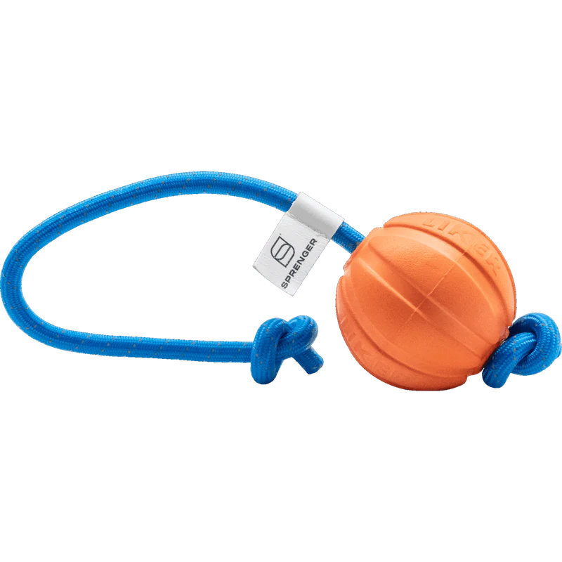 HS Sprenger | Lopta plávajúca, M - 7cm, so šnúrkou, netoxický polymér, oranžová