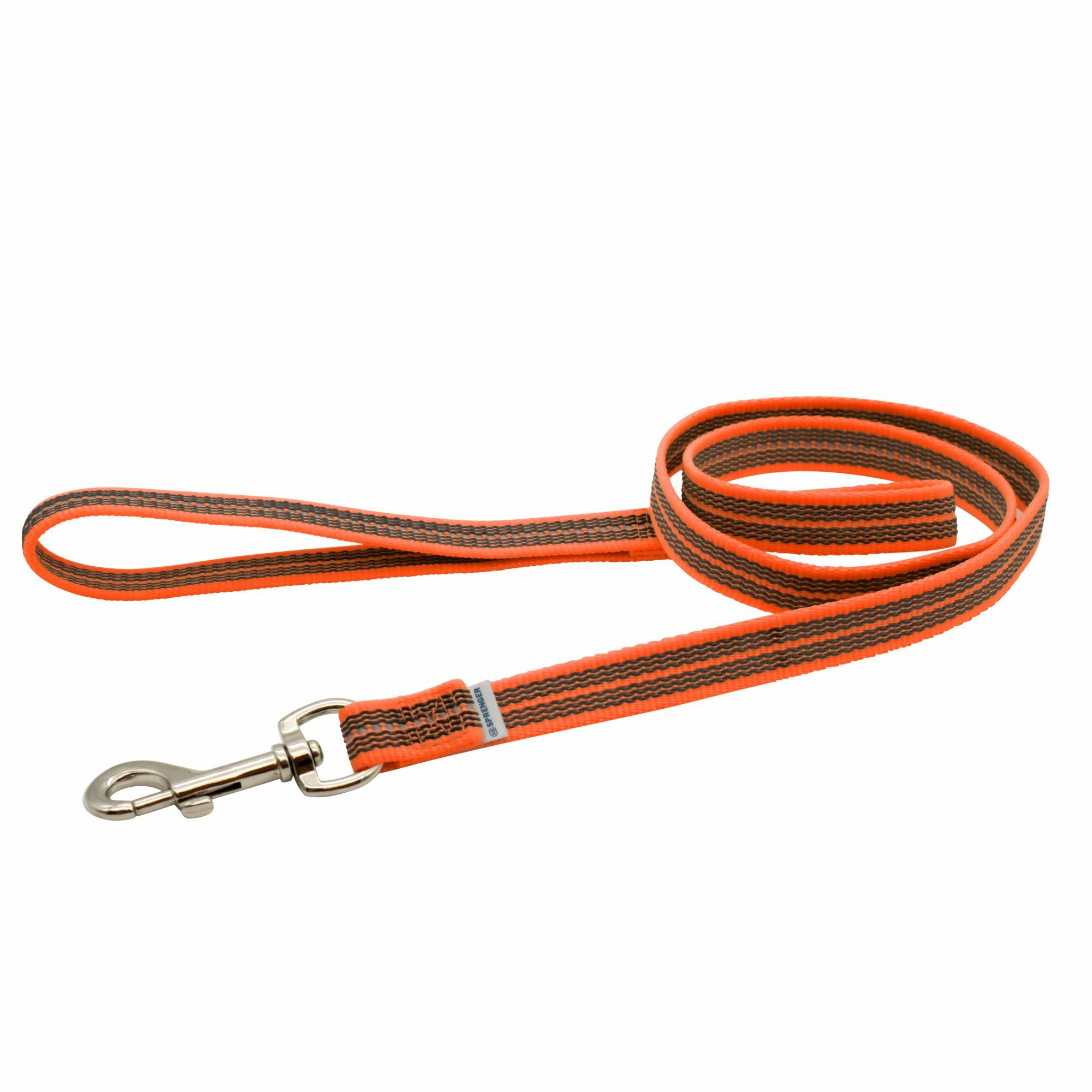 HS Vodítko pogumované s uškom, 19mm/200cm, oranžové