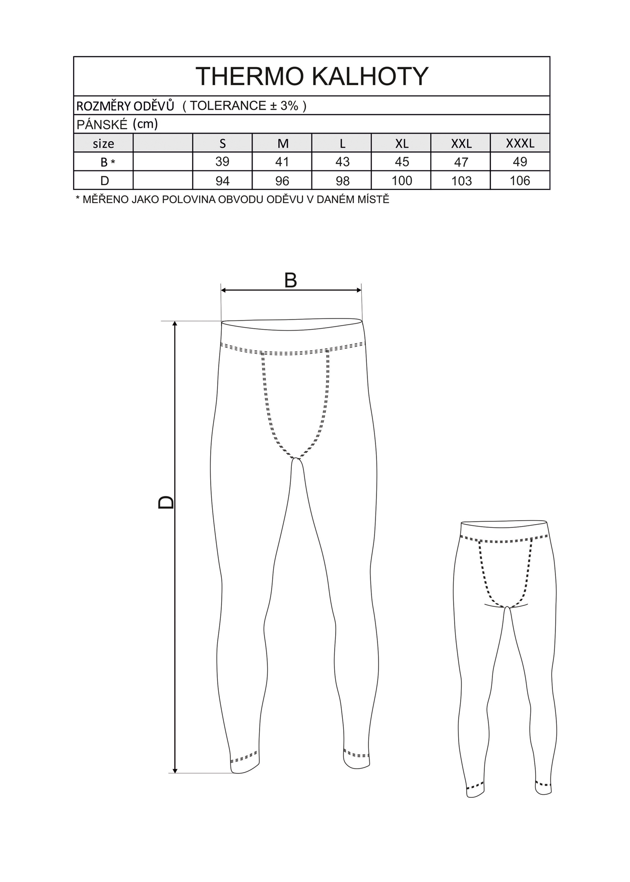 Nohavice funkčné, pánske, dlhé, úplet s vláknom coolmax, čierne, XL
