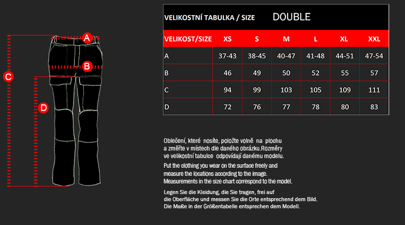 D4M | Nohavice DOUBLE, vodeodolné, softshell, čierna+sivá, L