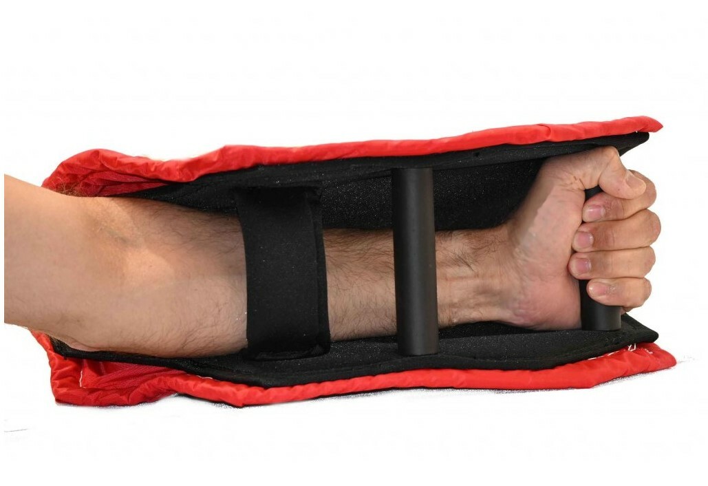 Rukáv DVOJRÚČKA, 2 rúčky a polstrované madlo na ruku, skrátený, juta