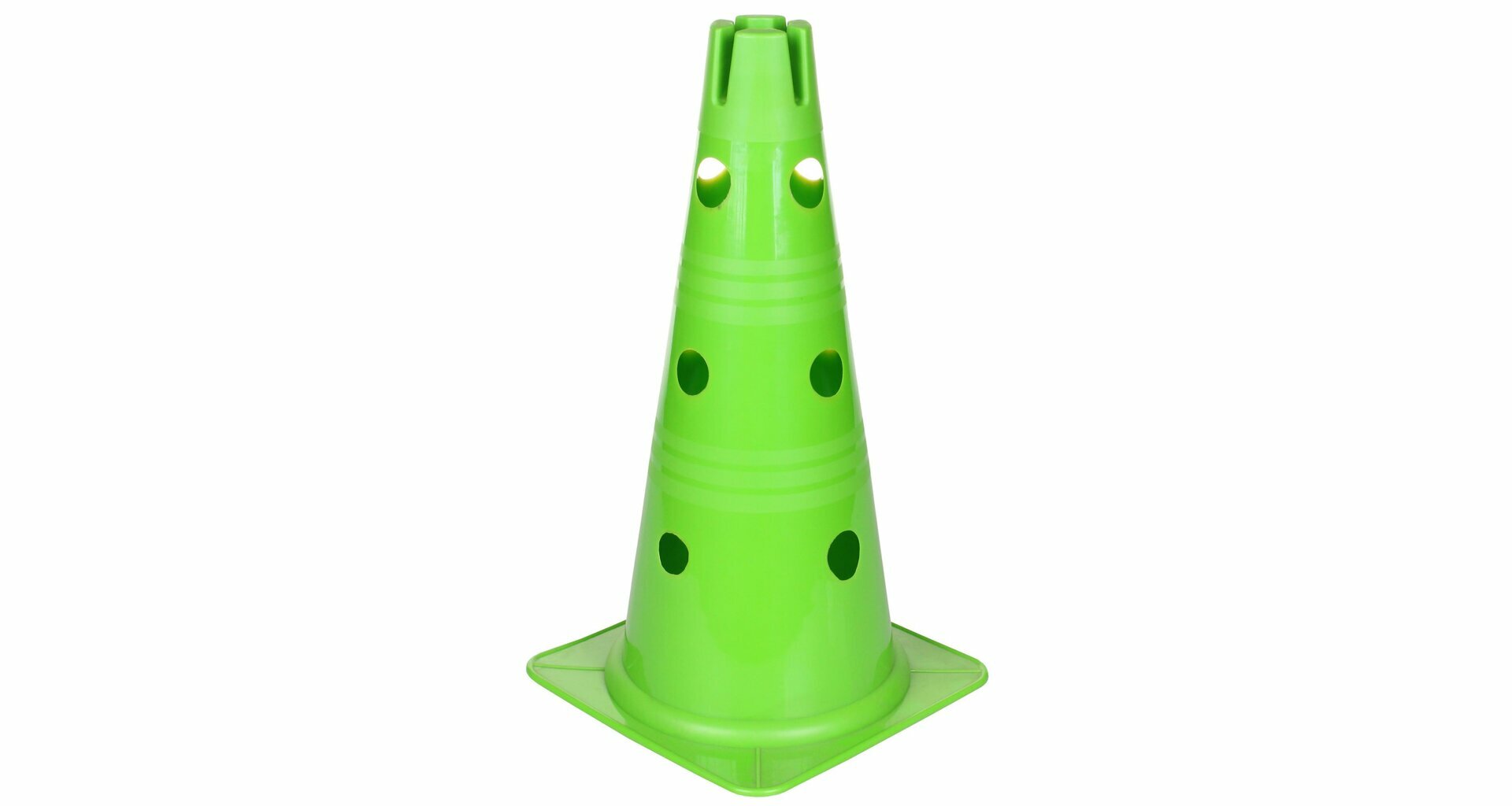 Kužeľ VARIO s otvormi, s výškou 38cm, plastový, zelený
