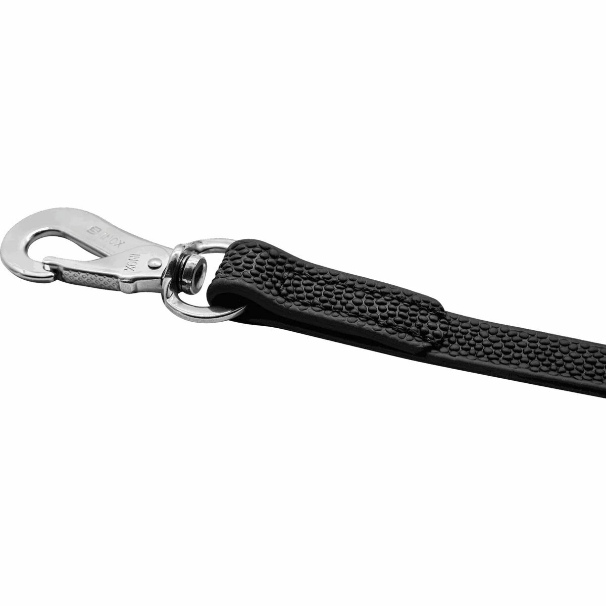 HS Sprenger | Vodítko stopovacie bez uška pogumované, Footballgrip, 16mm/5m, nerezová karabína, čierne
