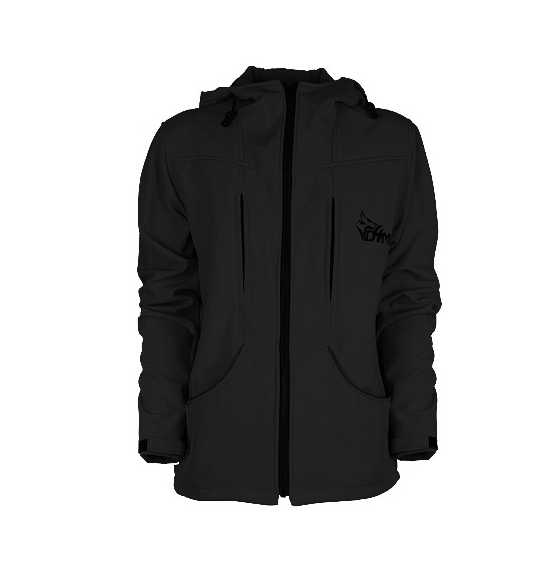 D4M | Vetrovka CONVEY s kapucňou, softshell, čierna XXL