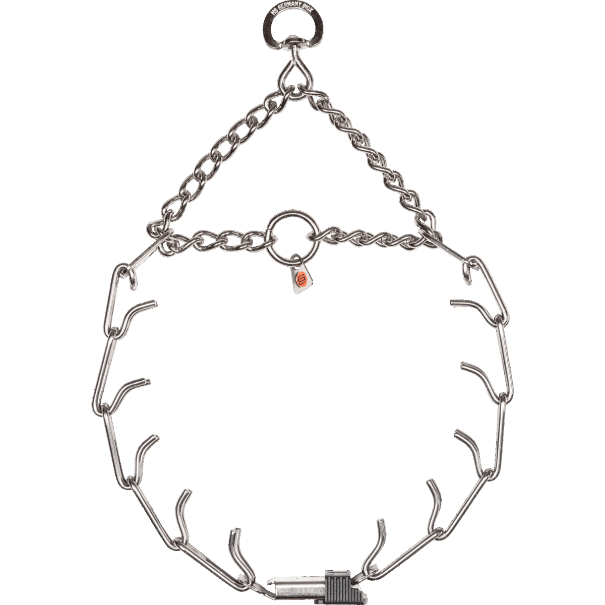 HS Obojok ostnatý ULTRA-PLUS 4mm/70cm, sťahovací s retiazkou, ClicLock, nerezová oceľ