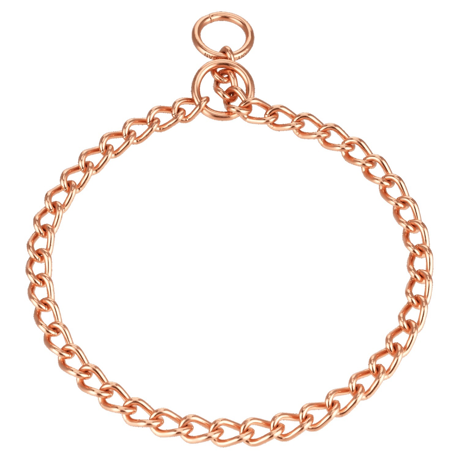 HS Obojok retiazkový, sťahovací, 3mm/60cm, okrúhle malé oko, CUROGAN