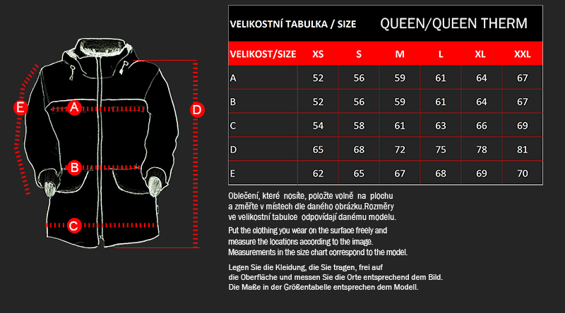 D4M | Vetrovka QUEEN zateplená s kapucňou, nepremokavá, čierna+sivá XXL