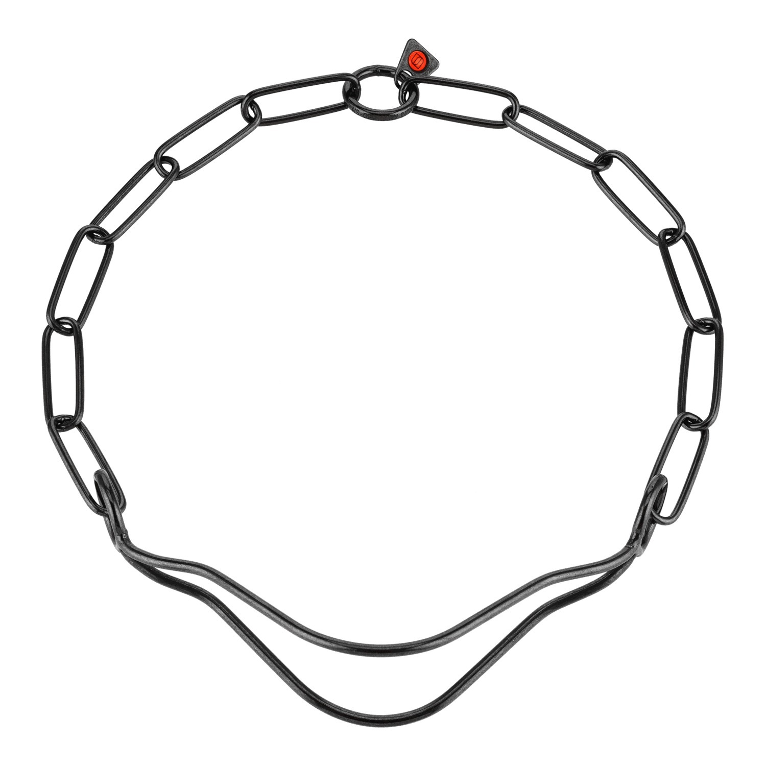 HS Obojok výstavný STANDARD, 3mm/56cm, retiazkový, nerezová oceľ, čierny
