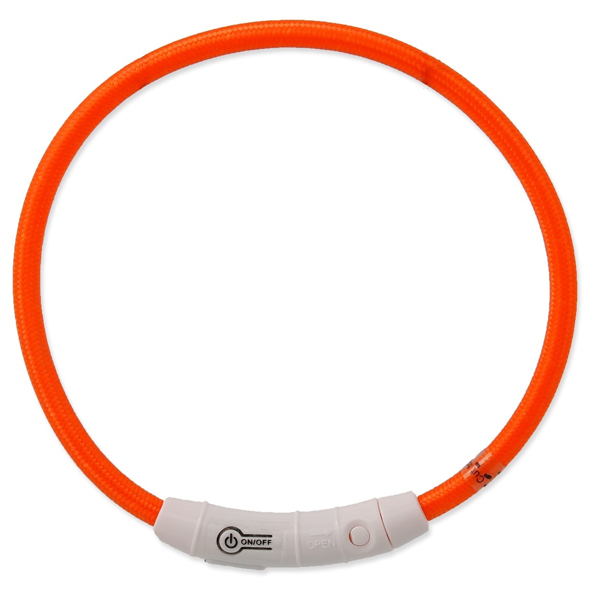 Obojok svietiaci LED, silikónový, 70cm, červený