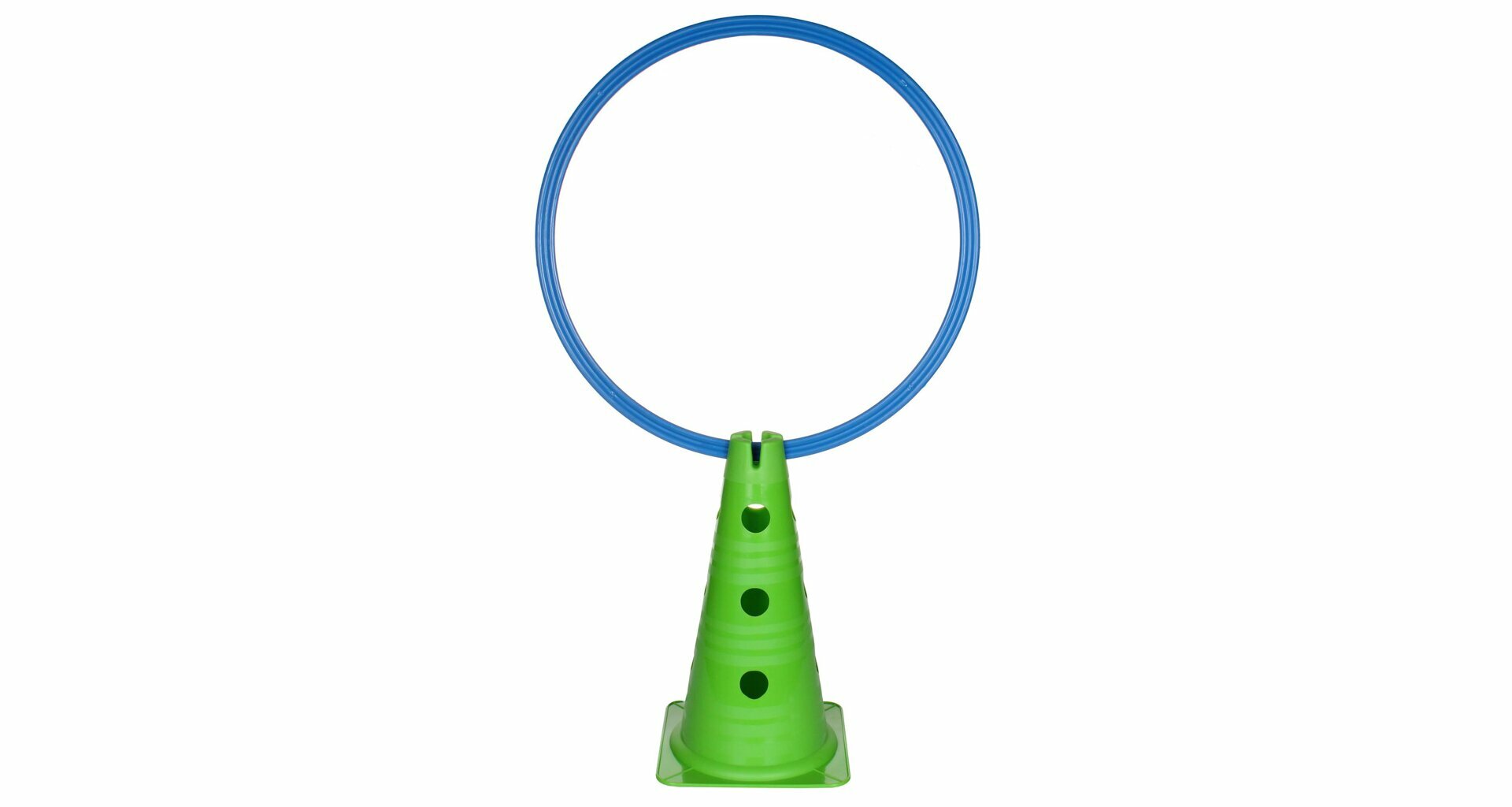 Kužeľ VARIO s otvormi, s výškou 38cm, plastový, modrý