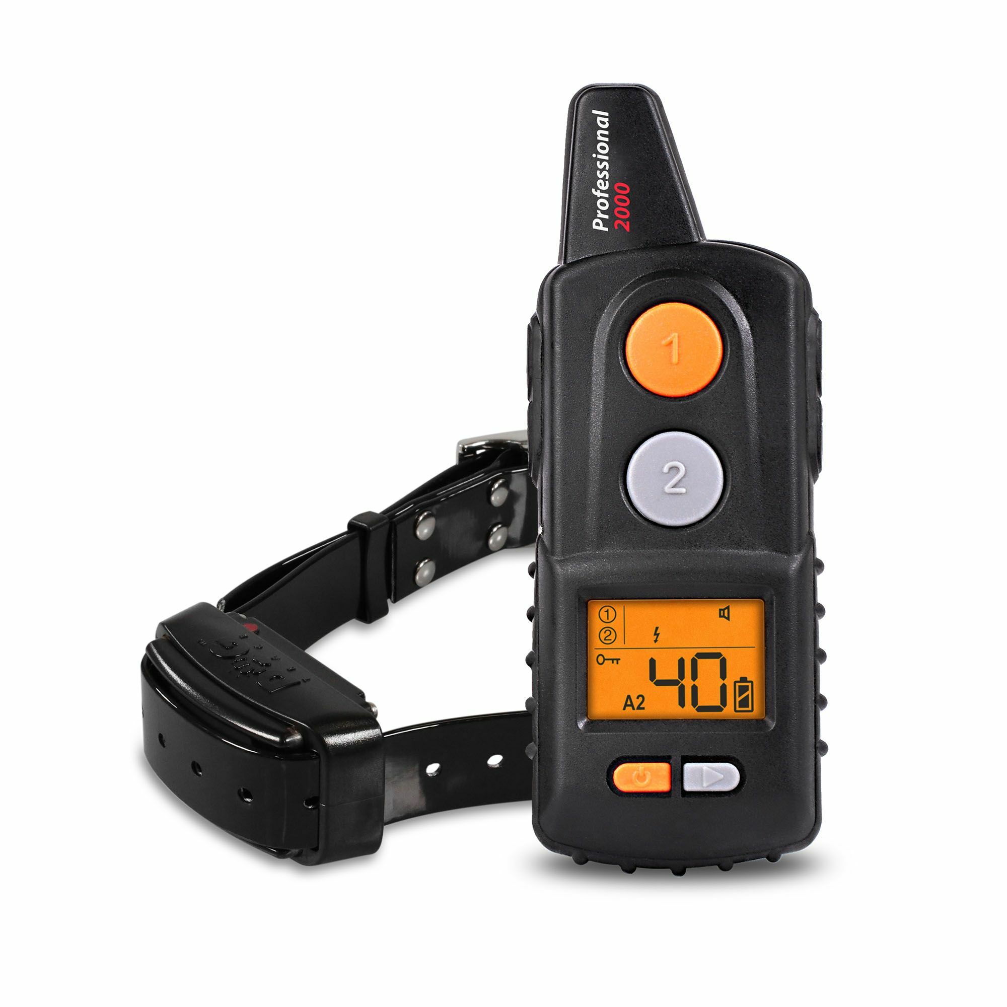 Elektronický obojok professional 2000, 2.5cm/max 70cm, čierny
