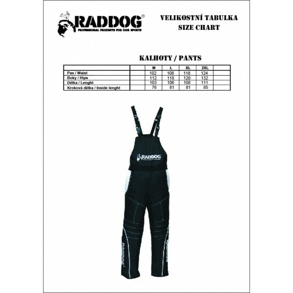 Nohavice figurantské RADDOG, nepremokavé, podšité, M